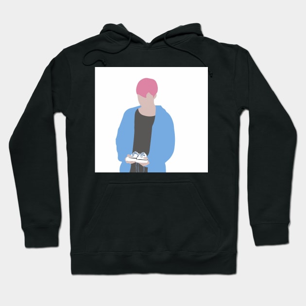 Jimin Spring Days Pink Hair Silhouette Hoodie by BTSKingdom